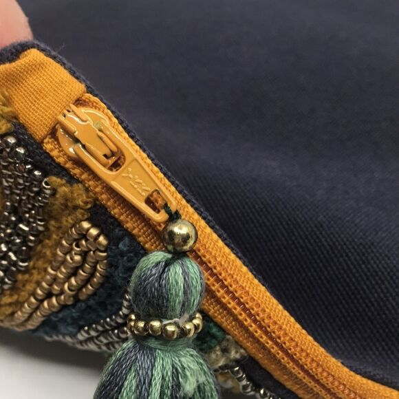 NWT Beaded Boho Paisley Embellished Clutch Pouch - Picture 10 of 15